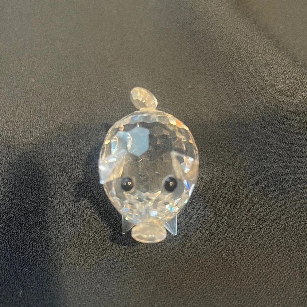 Swarovski Clear Crystal Mini Pig with Black Eyes